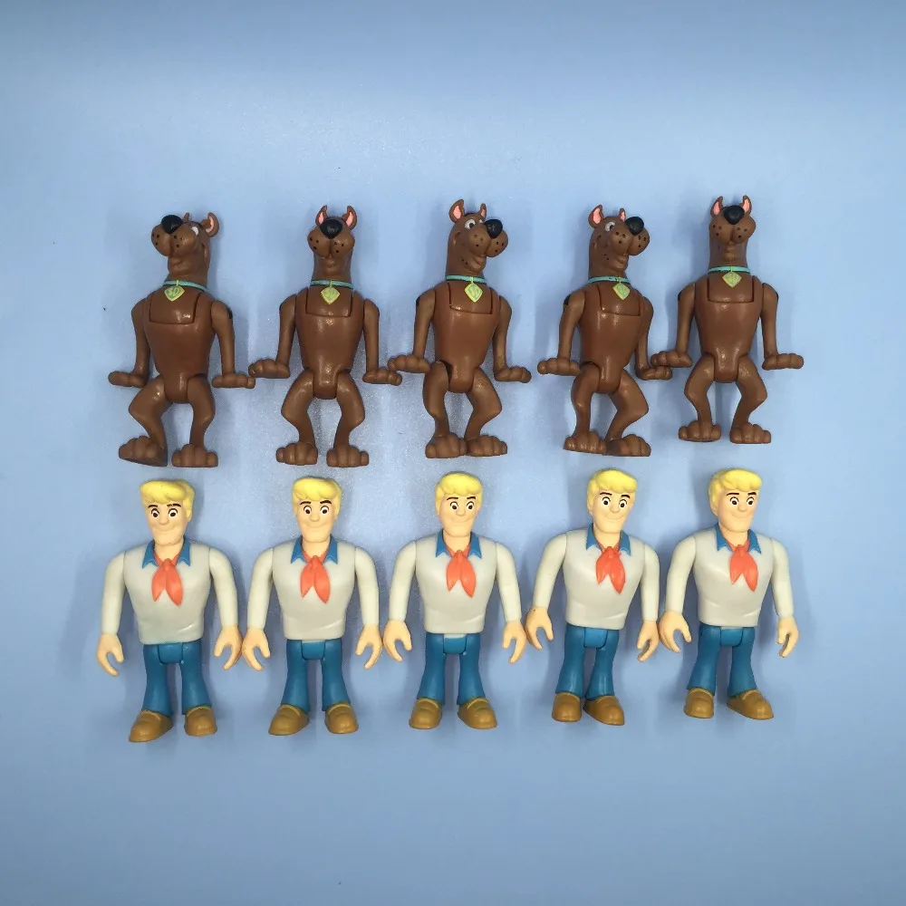 Lot of 5/pcs 10/pcs Hanna Barbera SCARED SCOOBY Fred Doo Action Figure ...