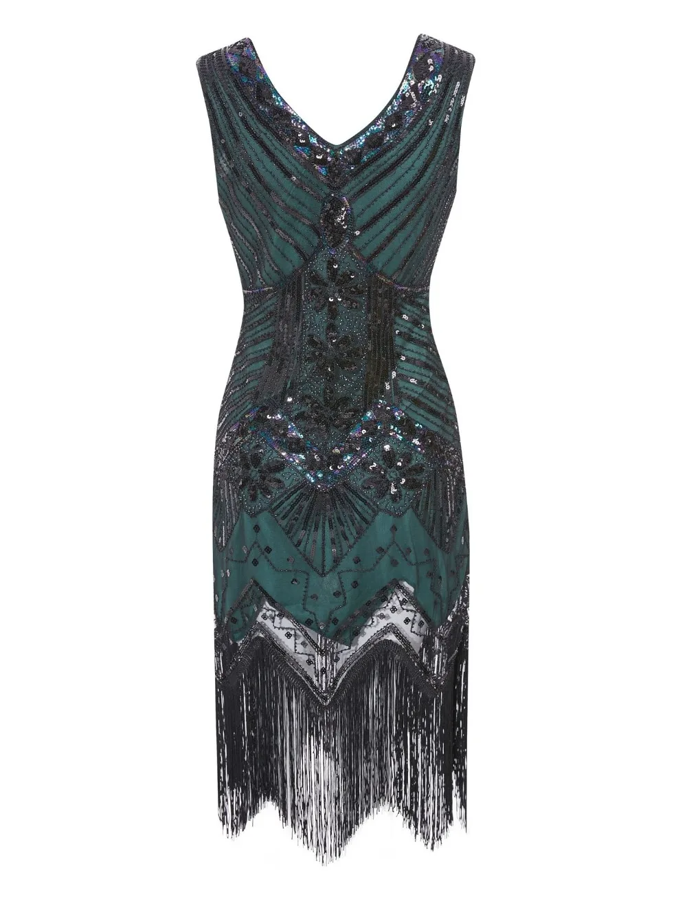 Женское платье для вечеринки, Robe Femme 1920s Great Gatsby, платье миди с блестками и бахромой, летнее платье, Ретро стиль, женское вечернее платье