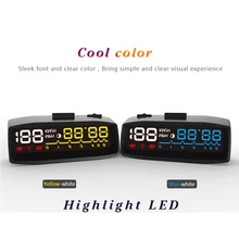 Newest ActiSafety 4F Hud Car head-up display Manual Switch OBDII KM/h MPH Overspeed Warning Windshield Projector Alarm System