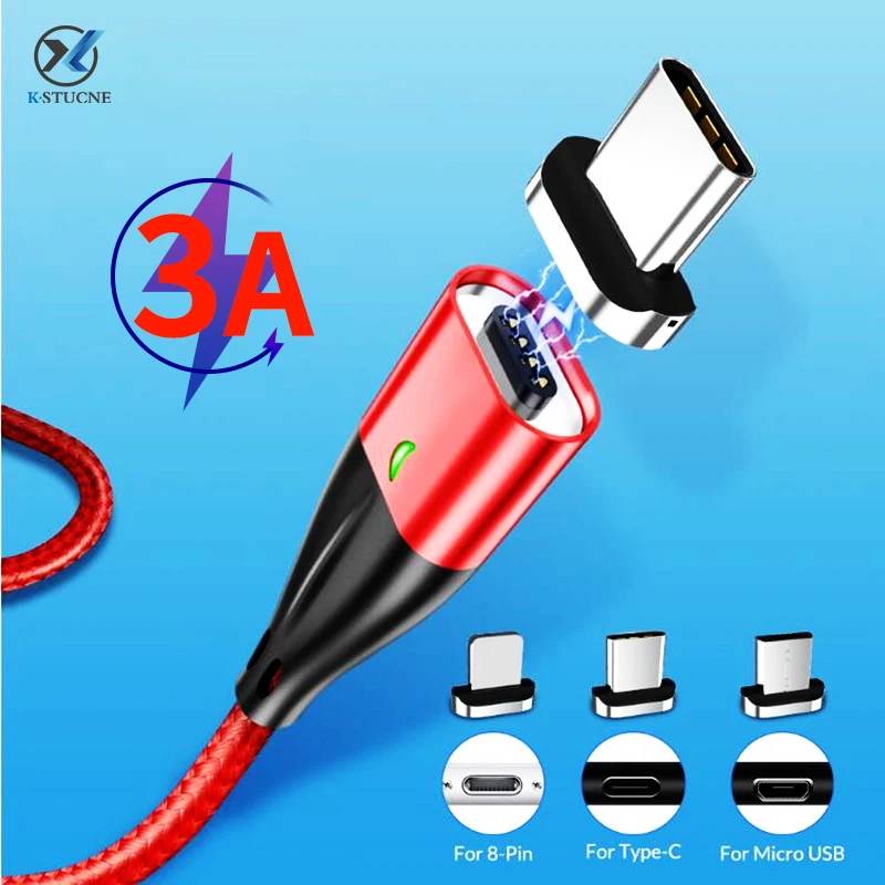 

Micro USB Fast Charging Magnetic Cable For iPhone XS XR X 8 7 Plus Type C Cable For Xiaomi Samsung S8 S9 Sync Data Phone Cables