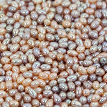 

Bulk 100pcs/lot Natural Color Freshwater Rice Pearls White Pink Lavender Oval Real Pearls Love Wish Oyster Pearls FP273