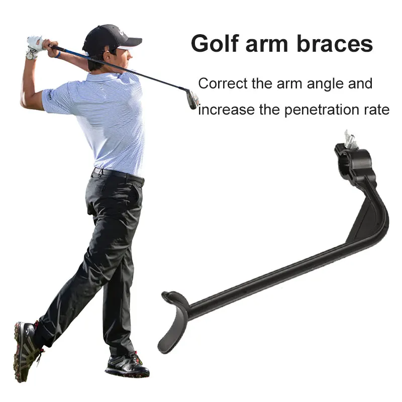 Golf Motion Corrector Golf  Correction Device Golf Course Outdoor Golf Swing Trainer Black Plastic Durable Practical Portable