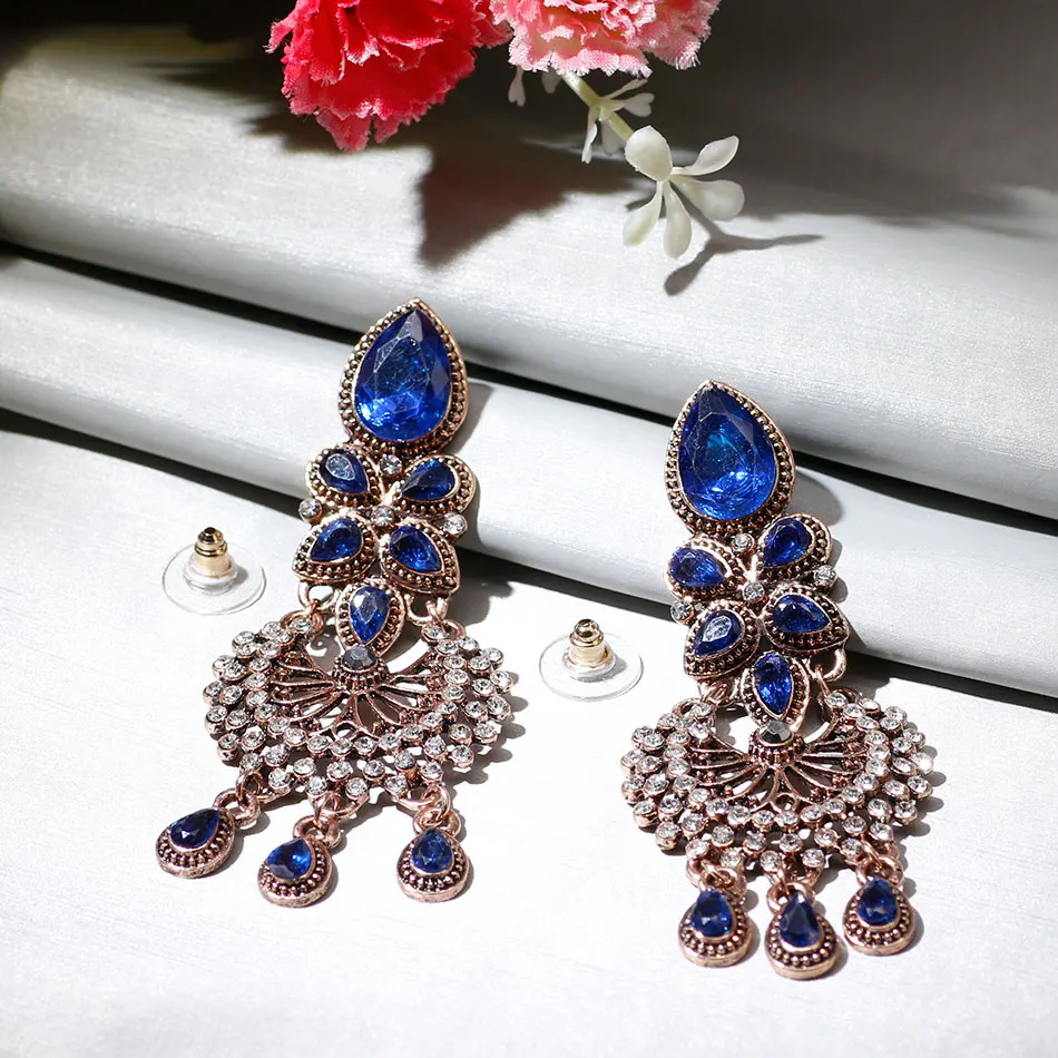 VINTAGE indian ethnic wedding resin earrings  (9)