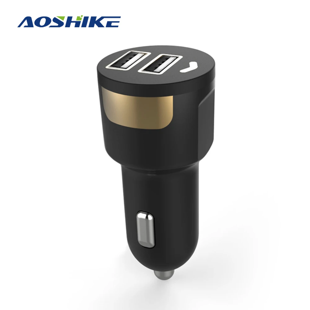 Aoshike автомобильное зарядное устройство с двумя USB 3,1 А, 12 В, прикуриватель, розетка для автомобиля, автомобильный универсальный светодиодный адаптер 18 Вт для быстрой зарядки