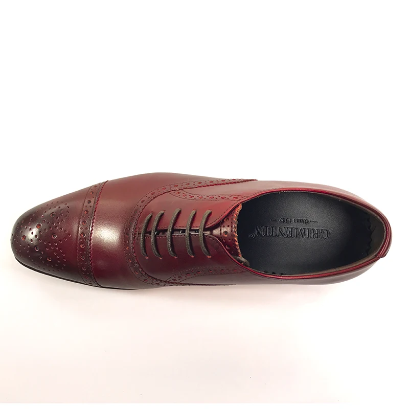 Oxford Os Vintage Formais Vestido Couro Vaca Genuíno Homens Grimentin Brown Desenhador De Sapatos Para Do E0gqZxOw
