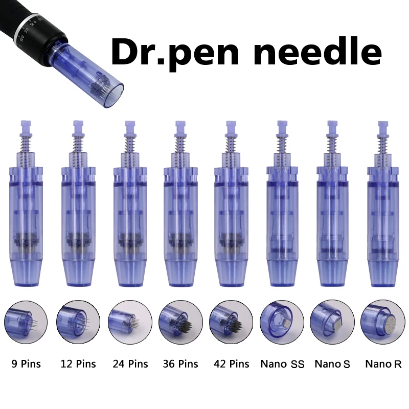 10 шт. 12 pin синий микро иглы cargridge Электрический DR derma ручка Запасные головка из