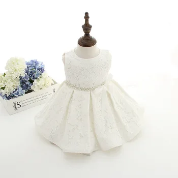 Beautiful White Baby Girl Dresses with Cap Super Back Bow
