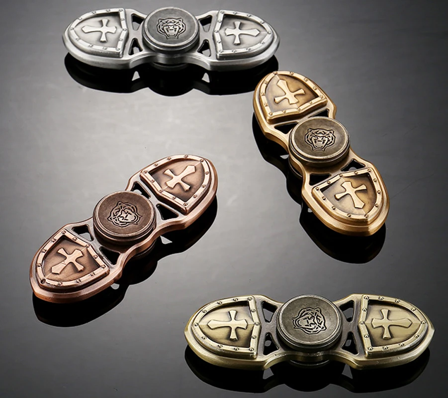 

Metal Cross Tiger Crusader Fidget Hand Spinner Copper Torqbar Puzzle Finger Toy ADHD Focus Anxiety Relief EDC Toys  Adult Gift