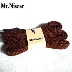 Mr. niscar/2 пара модные кроссовки Шнурки плоские красные коричневые шнурки строки для Спортивная обувь повседневная обувь брендовые