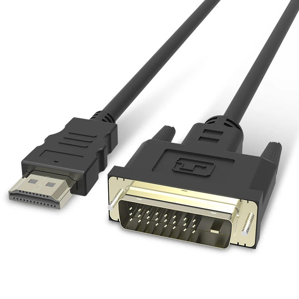 

High quality 1.8M HDMI to DVI DVI-D 24+1 pin adapter Gold plated Male to male Cable HD 1080P For HDTV HD PC PS3 XBOX DVD