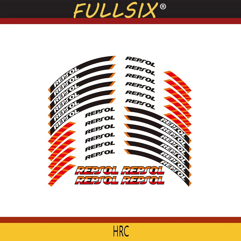 12 X толстый край внешний обод наклейки в полоску колесные наклейки подходят все honda Repsol HRC CBR250RR CBR400RR CBR600RR CBR1000RR - Цвет: 04