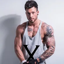 Новое поступление модный жилет с принтом Мужская майка Мужской Bodybuliding мышцы хлопок короткими рукавами майка "боксерка" синглеты без рукавов футболки