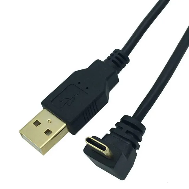 USB2.0 Type A Male to USB3.1 Type C Male Left +Right & Up+Down Angle