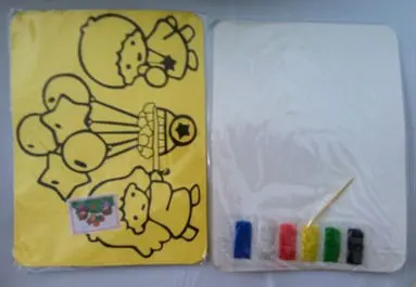 100 шт./лот, Цветного Песка художественная роспись комплекты праздник и игрушки для детей