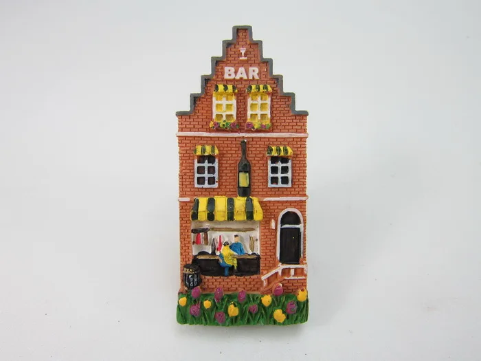 Нидерландские туристические сувенирные магниты на холодильник, Модный магазин, ресторан, красочные наклейки на холодильник