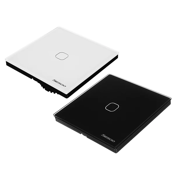 

SY6-01-X Smart Home EU/UK Standard Smart Touch Switch RF433 Remote Control Wall Switch 1 Gang 1 Way Smart Home Electronics