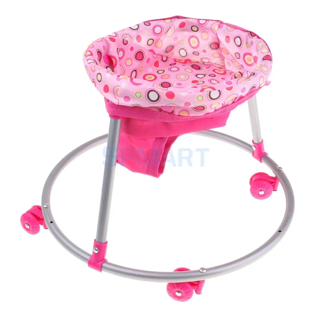 ABS Baby Walker Toddler Chair for Simulation Doll Furniture Toy Playset 