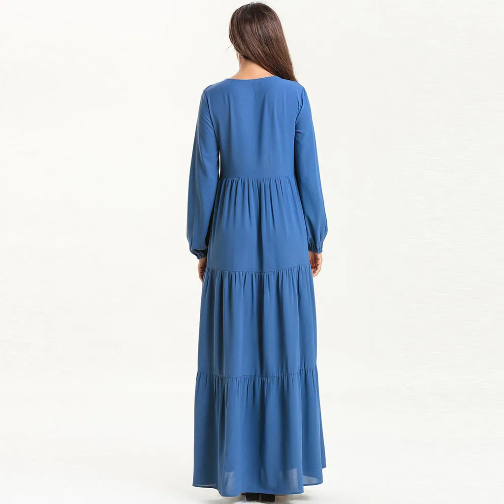 Абая для женщин мусульманская длинная абайя красивые мусульманские платья средняя Восточная длинная платье ислам Дубаи кафтан Рамадан Y525