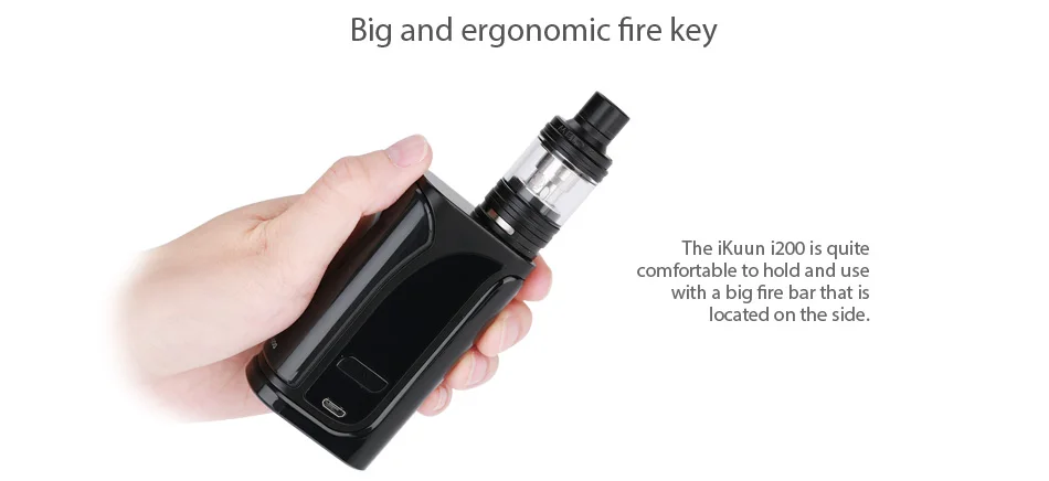 Eleaf IKuun i200/iKuu I200 TC коробка мод с встроенным 4600 мАч ячейкой и 0,96 дюймовый дисплей Макс 200 Вт Выход большой мощности Vape мод