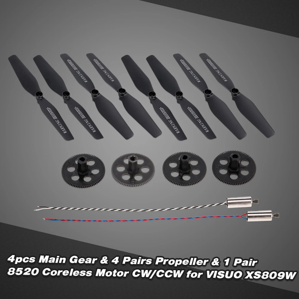 4 шт. детали для квадрокоптера VISUO XS809W XS809HW FPV основная шестерня пары пропеллеров