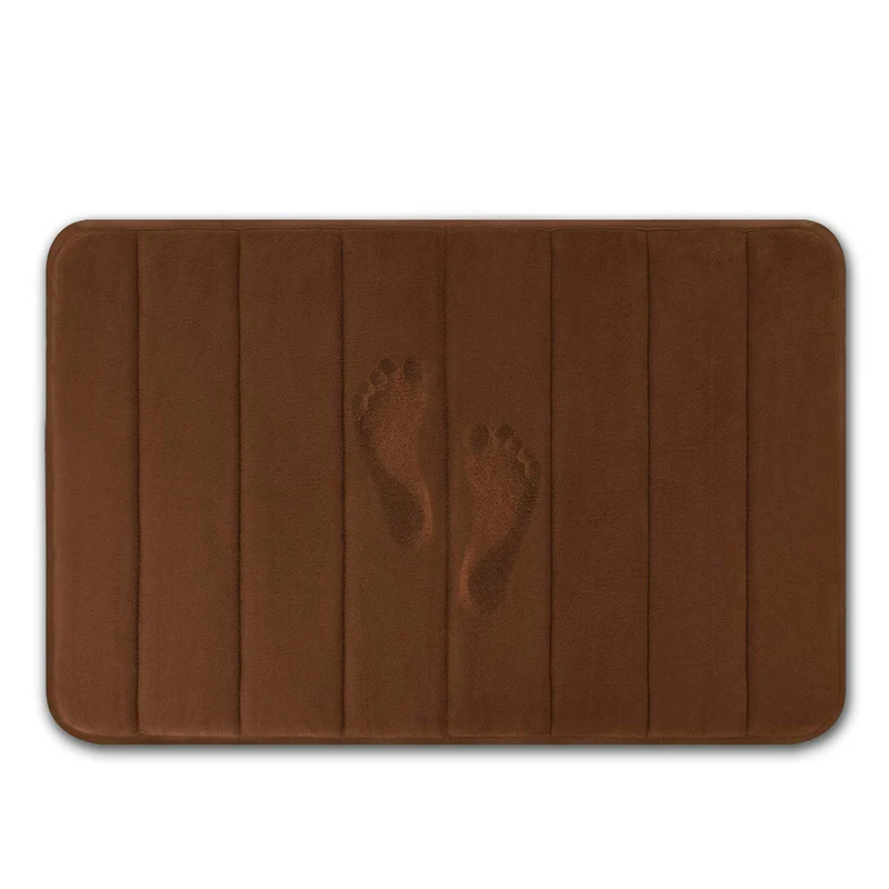 

Soft Microfiber Memory Foam Bath Rug Extra Absorbent And Comfortable Anti-slip Machine Washable Large Easier to Dry Bath Mat