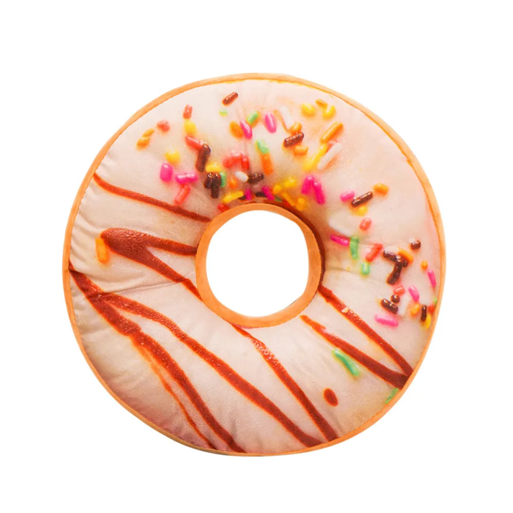 New 11 Styles Doughnut Cushion Doughnut Shaped Ring Plush Soft Novelty
