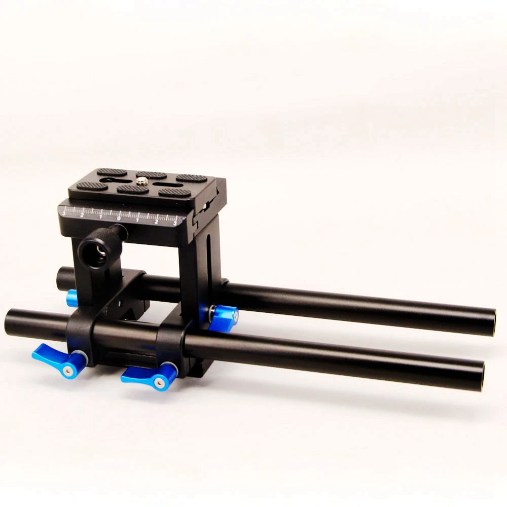 15Mm Rod Ferroviarie Rig Support System Piastra Di Base Per Canon Nikon Dslr Segue Il Fuoco