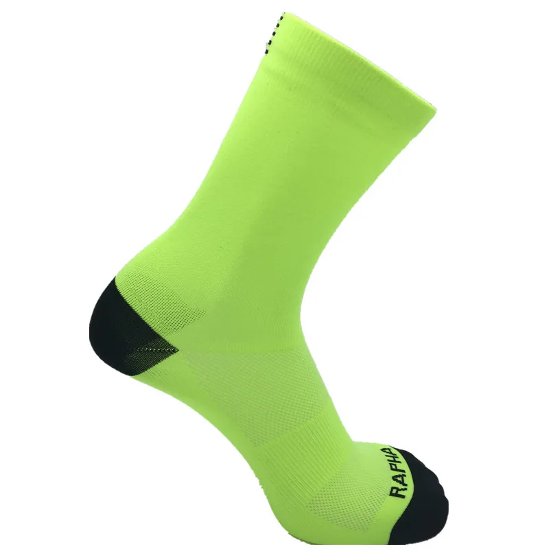 Outdoor Sports Cycling Socks Men Women Running Hiking Socks Compression Bike Socks - Цвет: Зеленый