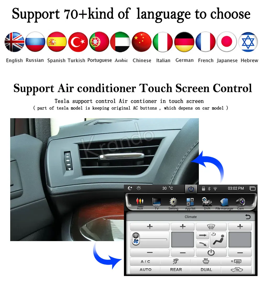 Best Krando Android 8.1 10.4" Tesla Vertical screen for FORD Mondeo 2011-2013 car radio navigation dvd entertainment system player 7