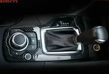 BJMYCYY Car styling Automobile gear panel decoration frame For Mazda 3 AXELA 2016