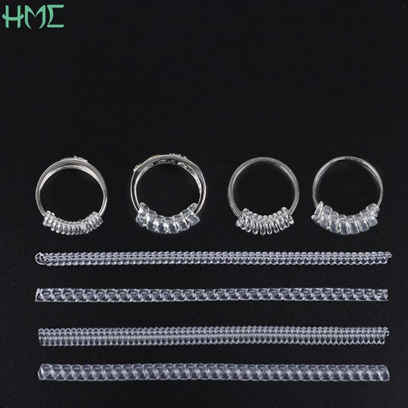 4pcs Vintage Spiral Based Ring Size Adjuster Guard Tightener Resizing Tools Jewelry Parts For Bigger Wedding Ring Accessories