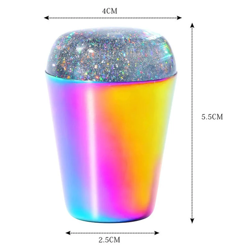 1 шт голографический штамп и скребок для стемпинга ногтей, радужная ручка уникальный дизайн стемпер, 3,8 см/4 см инструмент для штамповки ногтей