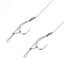 6 шт./кор. 6#8#10# карп рыболовные крючки готовый галстук высокоуглеродистой Сталь колючей крючки крючок нейлон линии поворотный рыболовные снасти аксессуар