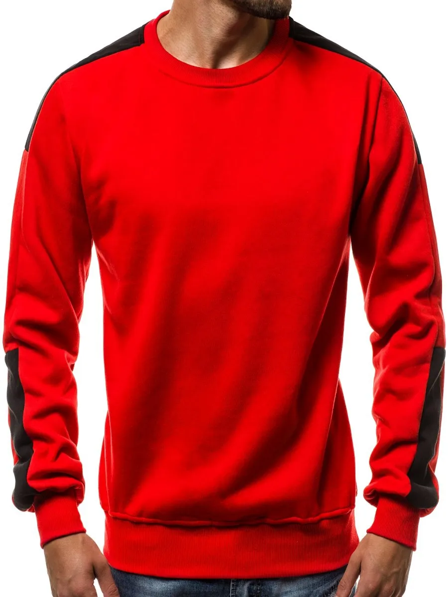

2019 New Men's Fleece Hoodies Arm Color Matching Personality Sports Autumn and Winter European Code Personality hoodies