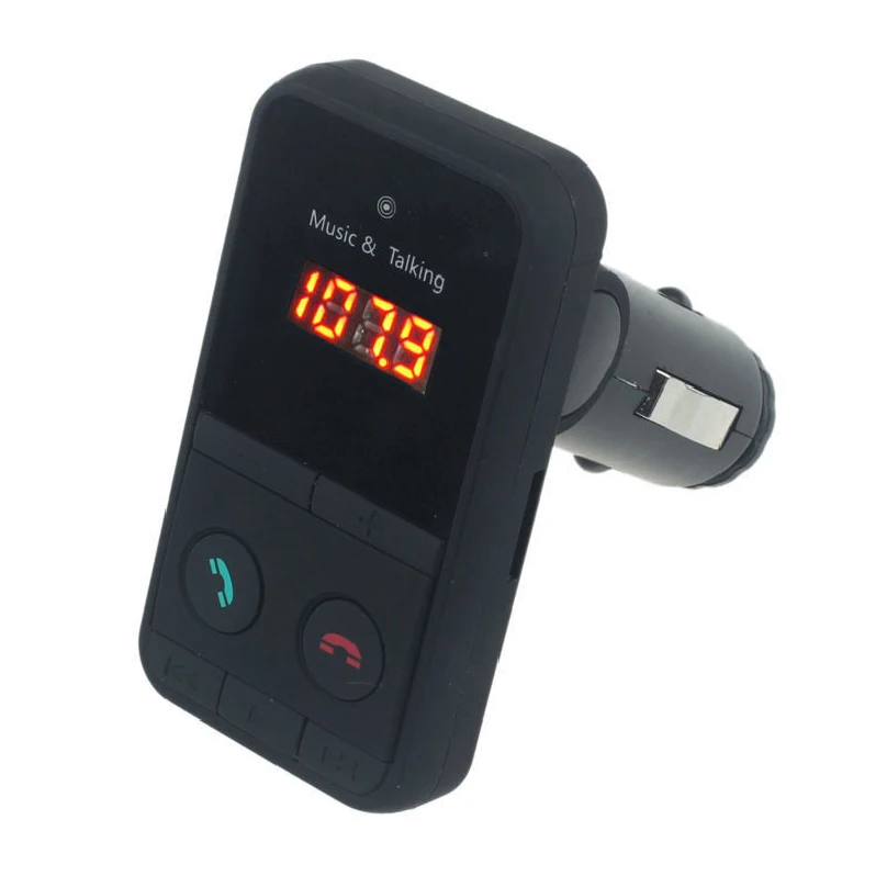 Black Hands Free Wireless Bluetooth FM Transmitter Modulator Car Kit