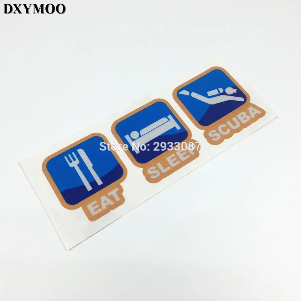 150mm EAT SLEEP SCUBE DIVING Car Sticker Decals Vinyl for Bike Motorcycle Helmet Fish Tank 3M | Автомобили и мотоциклы