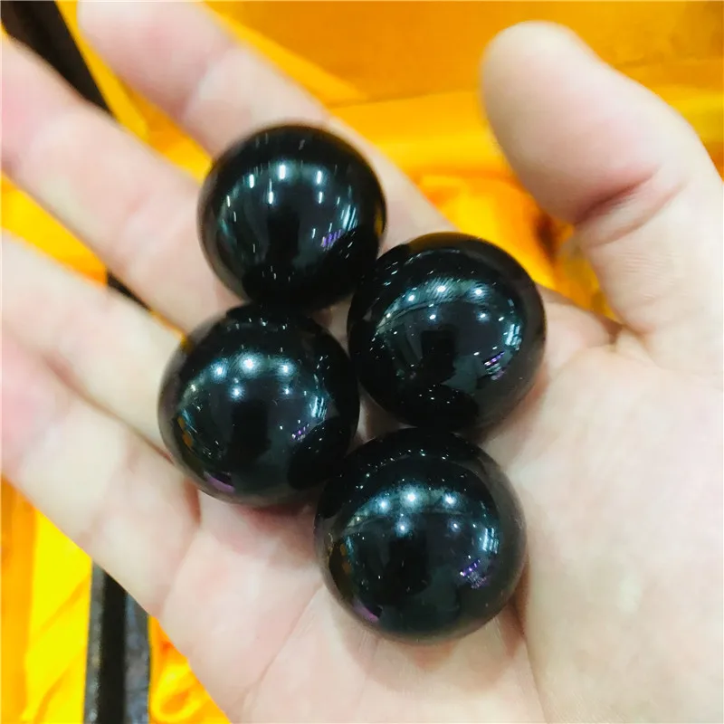 30mm Natural Black Obsidian Sphere Large Crystal Ball Healing Stone 1pc