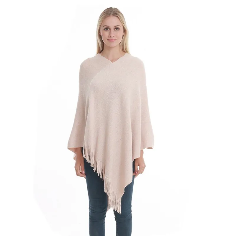 Europe America Fashion Woman Poncho Kintted Sweater Sleeveless Casual Scarf Warm Poncho Plus Size Pullover Woman Coat Capes
