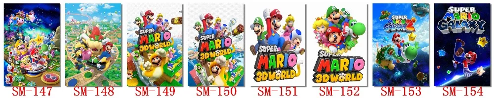 Пользовательские холст настенные фрески Мега Super Mario Bros обои Супер Марио Спальня Декор видео игры плакат Луиджи наклейки на стену#0469