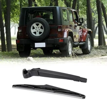 Hlest сзади стеклоочиститель рычаг с лезвие в комплекте для Jeep Wrangler 2008- черный Задний стеклоочистителя ветрового стекла комплект