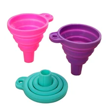 Мини Складная силиконовая воронка складной бункера Экономия пространства Кухня гаджеты Пособия по кулинарии инструменты