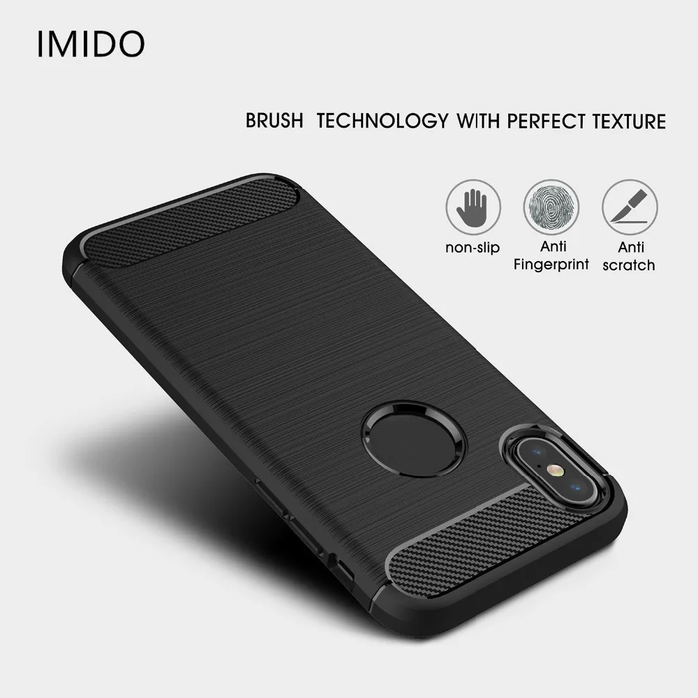 For iPhone X XS XSMAX XR Soft Silicone Armor TPU Bumper Carbon Fiber phone case shockproof cover 8 7 6 6s plus 5 5S SE |