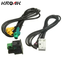 Автомобиль USB AUX аудио-видео кабель переключатель разъем для VW Passat B6 B7 cc поло подтяжку лица RCD510 +/310 300 + автомобиля AUX и переключатель USB кабель