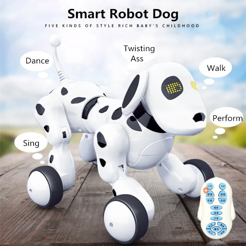 Новейшая обучающая игрушка малыш друг игрушка дистанционное управление собака rc робот с пением Танцы игры перемещение зарядка через usb подарки детям