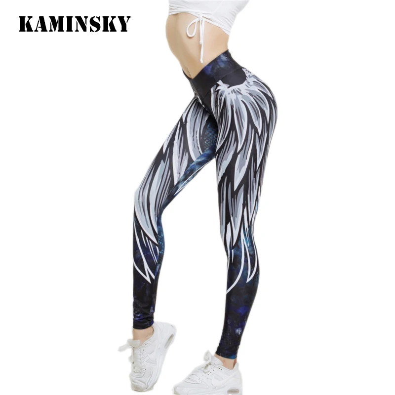 Kaminsky المتناثرة الجناح طباعة Leggins رفع اللياقة البدنية مثير الكرتون 3d الكتابة على الجدران النساء عارضة Funnysporting Athleisure طماق Kaminsky المتناثرة الجناح طباعة Leggins رفع اللياقة البدنية مثير الكرتون 3d الكتابة على الجدران النساء عارضة Funnysporting Athleisure طماق