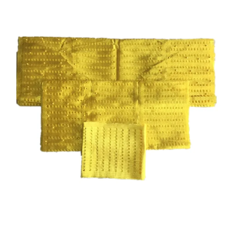 

2018 New Fashion African Aso Oke Headtie Wrapper With Beads Wholesale Aso Ebi Women Headtie 3pcs/set 14 Colors Available 30