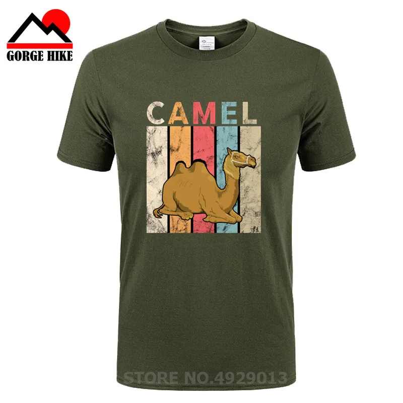 

Desert Animal T Shirt Men Camel Tee Shirts Printing Pharaoh Short Sleeve Cartoon Adult Tops Pyramids Egypt T-Shirts Plus Size