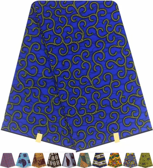 6 ярдов хлопок африканская восковая печать ткань, батик Анкара ткань для Пэчворк африканская настоящая восковая печать Африканская Хлопковая ткань HH-A3