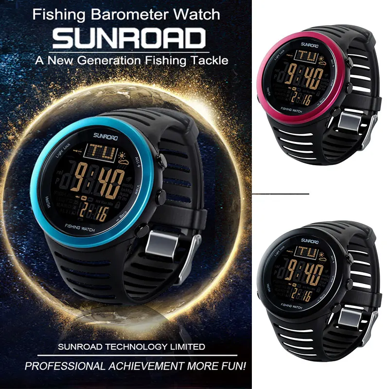 

Digital Waterproof Fishing Barometer Altimeter Thermometer EL Backlit Watch