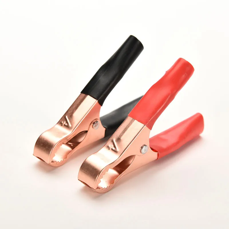 Xnrtop 2 Piece 90mm Long Battery Alligator Clips Black Red 100A Insulated Battery Clip Clamp for Car Auto Vehicle Xnrtop 2 Piece 90mm Long Battery Alligator Clips Black Red 100A Insulated Battery Clip Clamp for Car Auto Vehicle